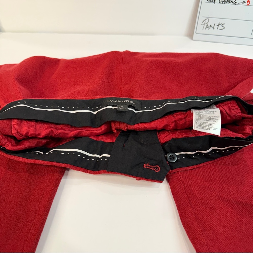 Banana Republic Sloan Red 💋Skinny Pants 💋Size 4 Stretch Career 💋 Chic - Picture 9 of 16